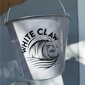 White Claw Golf Ball Metal Bucket